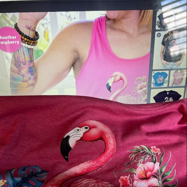 what materials are commonly used in making pink flamingo shirts