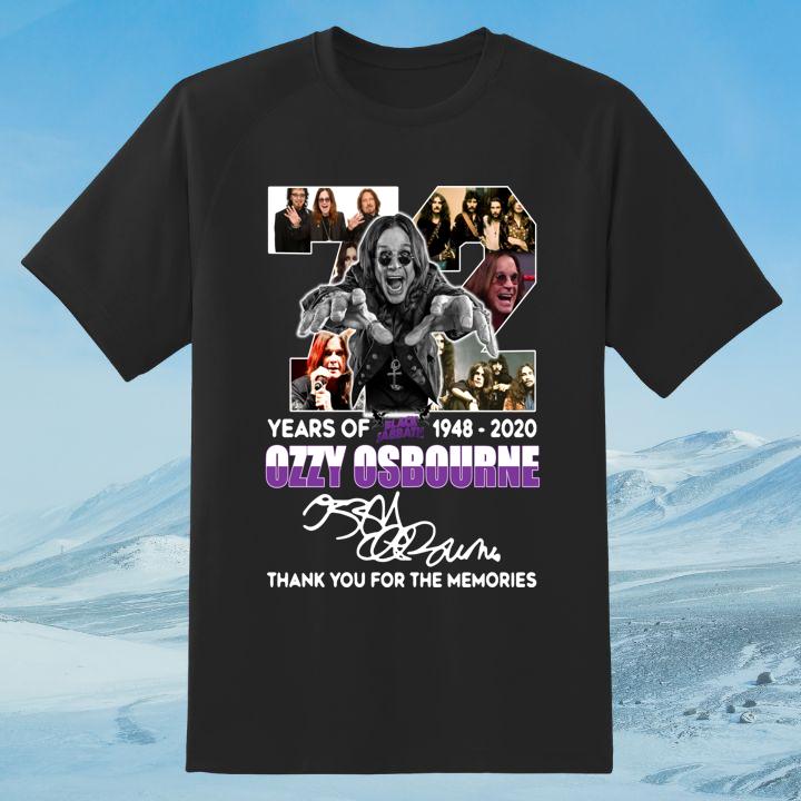 72 Years Of Black Sabbath 1948-2020 Ozzy Osbourne Signature Shirt