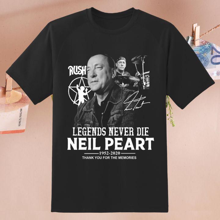 Rush Legends Never Dies Neil Peart Tribute 1952-2020 Shirt – Shop Now