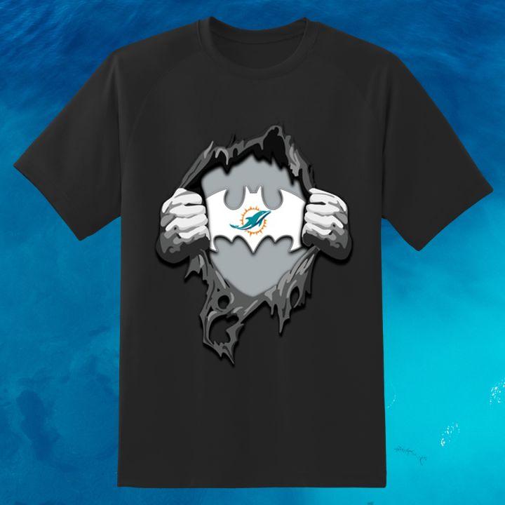 Miami Dolphins Batman Logo T-Shirt - Perfect Design for Fans