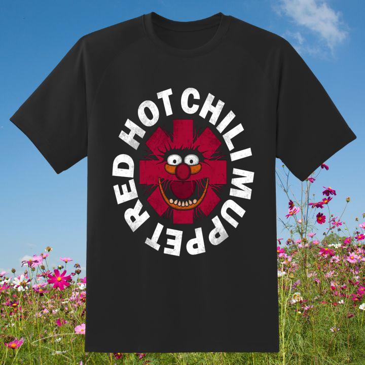 Red Hot Chili Muppet Red Hot Chili Peppers Rock Band T-Shirt