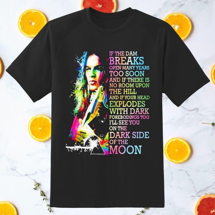 Pink Floyd Rock Band Brain Damage Lyrics T-Shirt