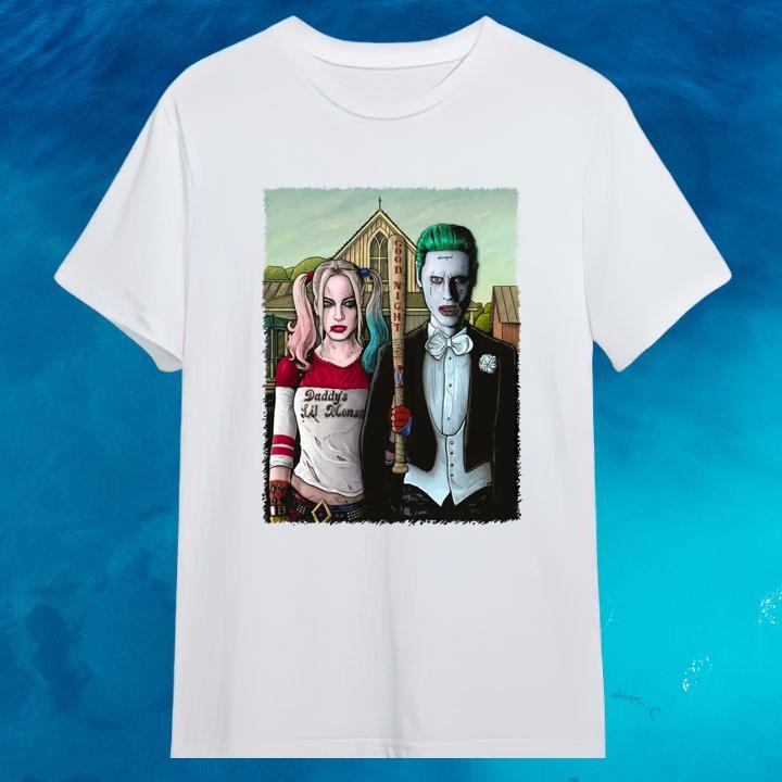 Official Harley Quinn And Joker American Gothic Shirt