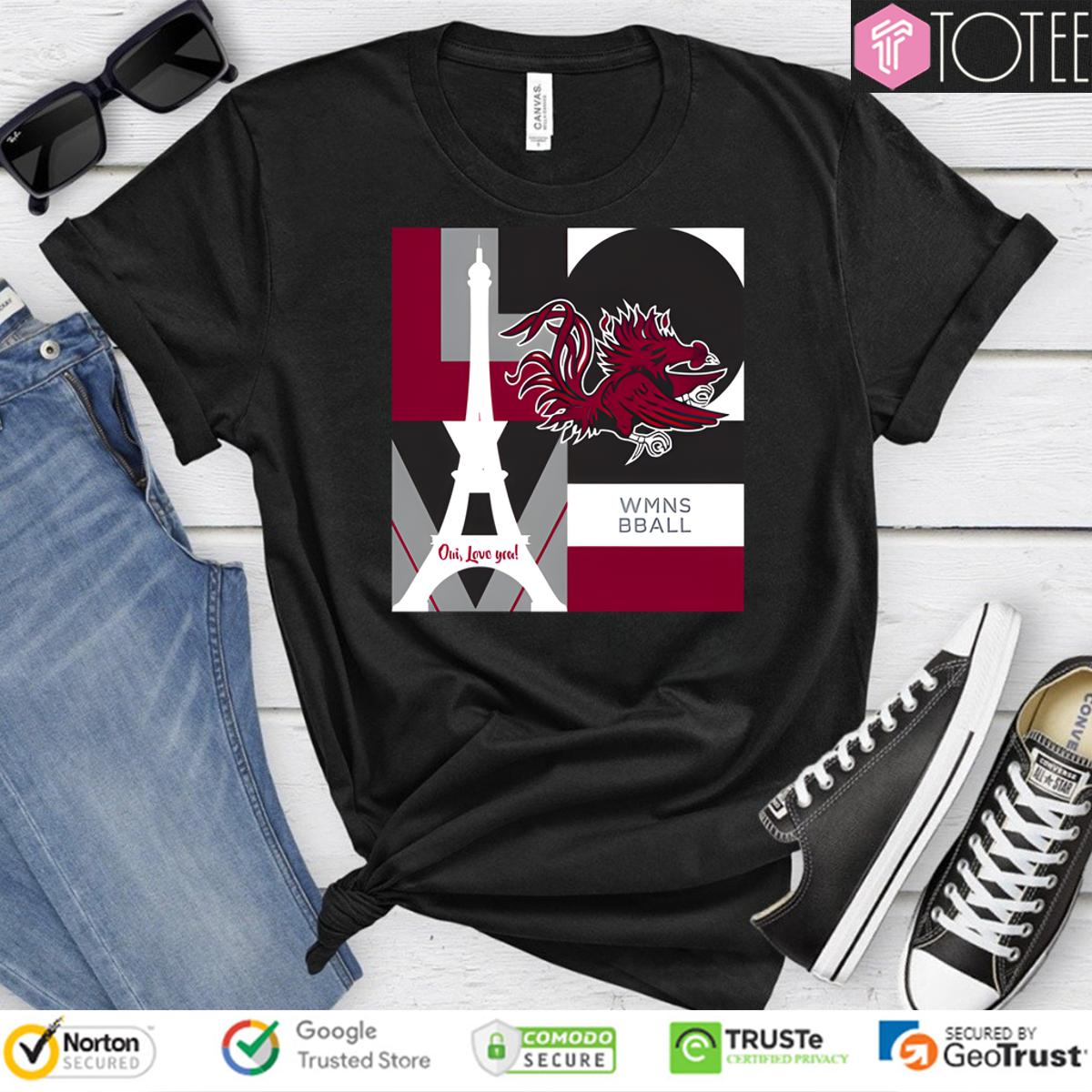 Womens Basketball Commemorative Paris South Carolina Gamecocks Shirt