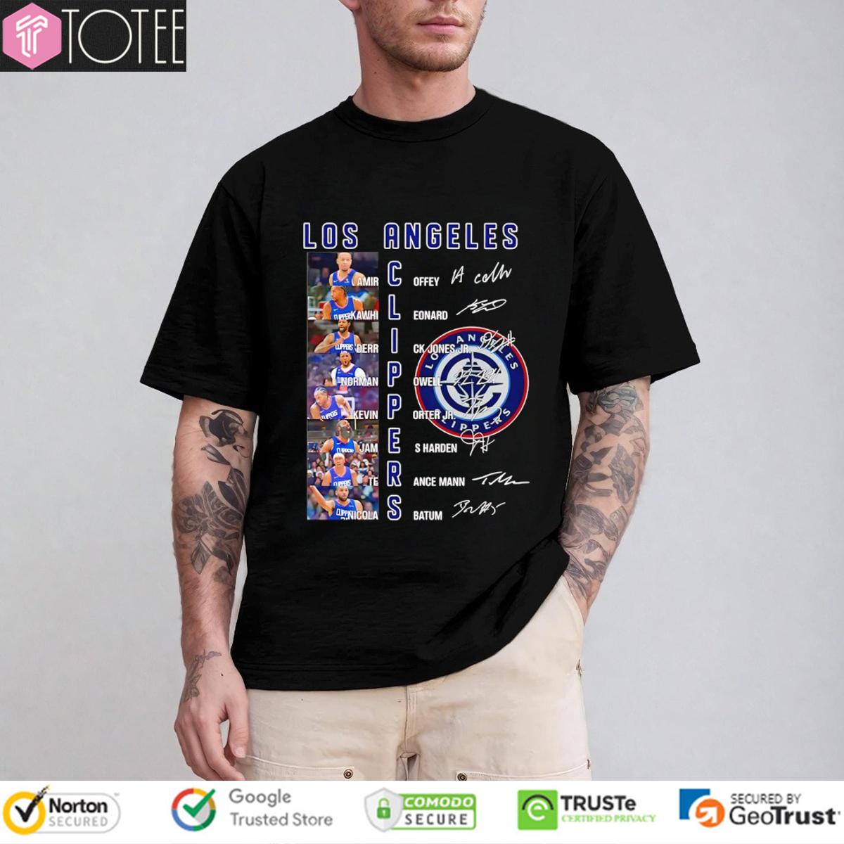 Los Angeles Clippers Basketball Team Players Signatures T-Shirt