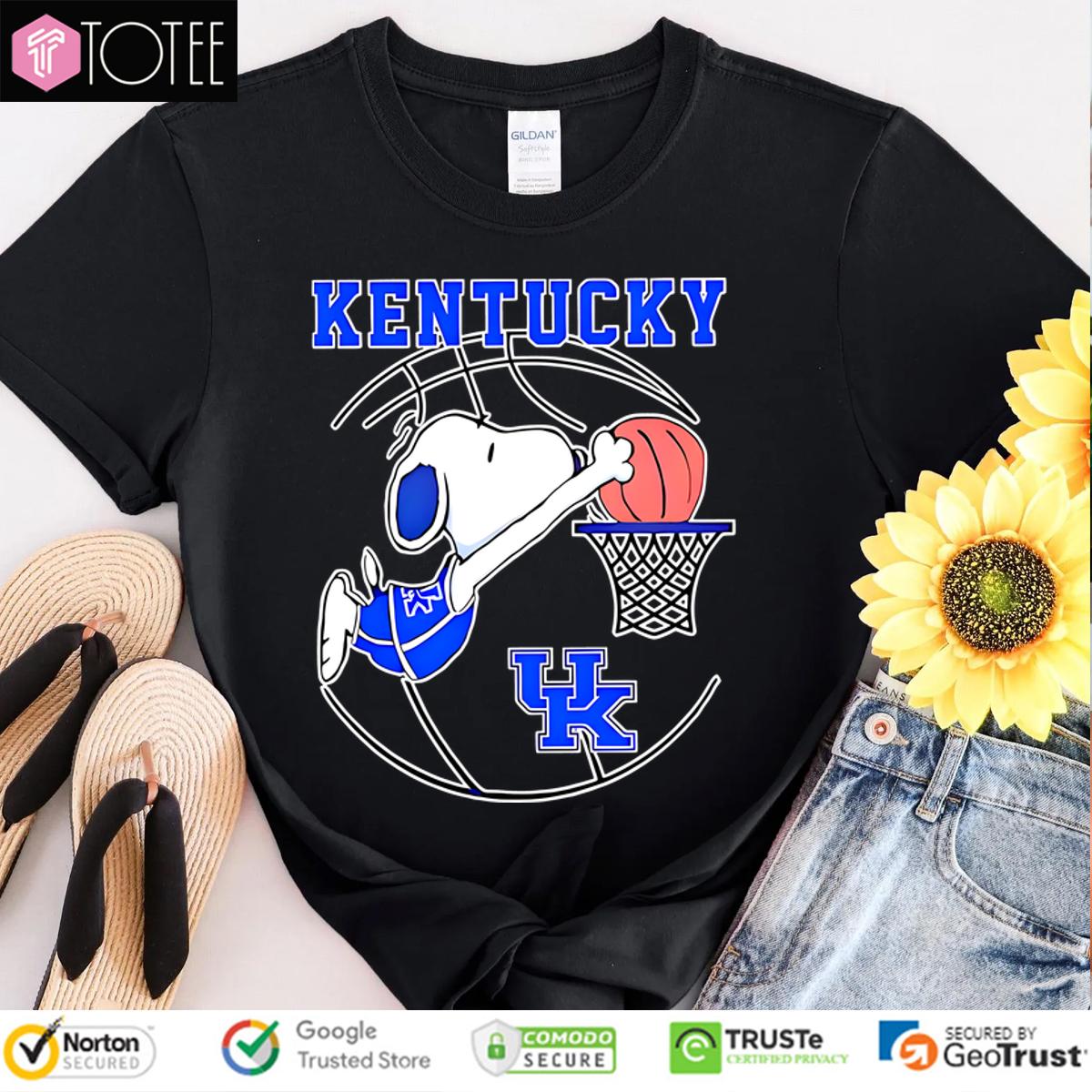 Snoopy Kentucky Wildcats Basketball Player Shirt