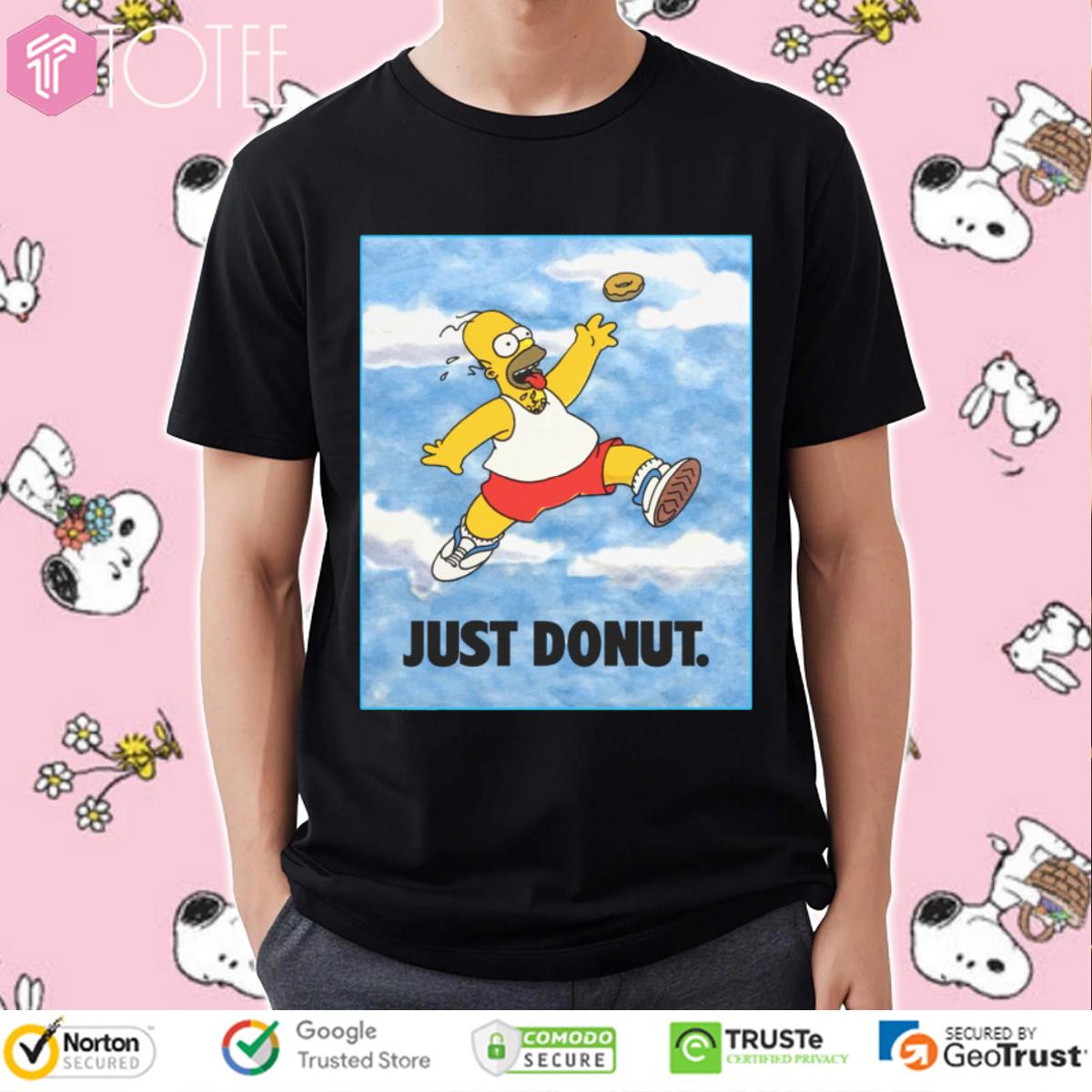 Homer Simpson Just Donut Jumpman Jordan Air Nike Just Do It T-Shirt