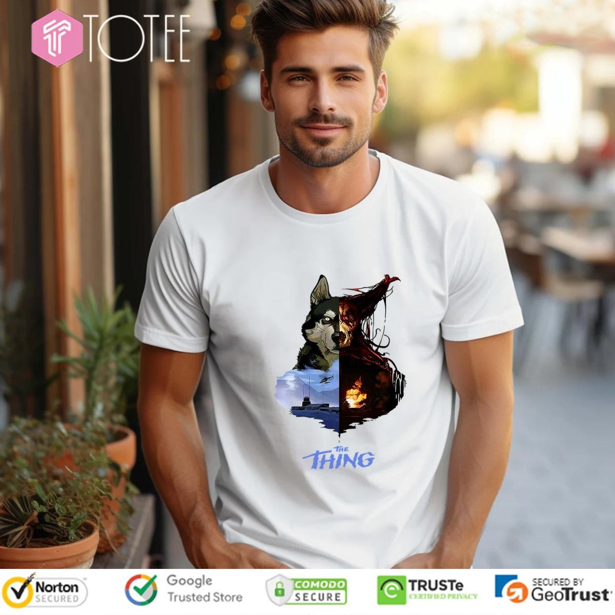 The Thing 1982 Horror Scary Movie Halloween Dog T-shirt