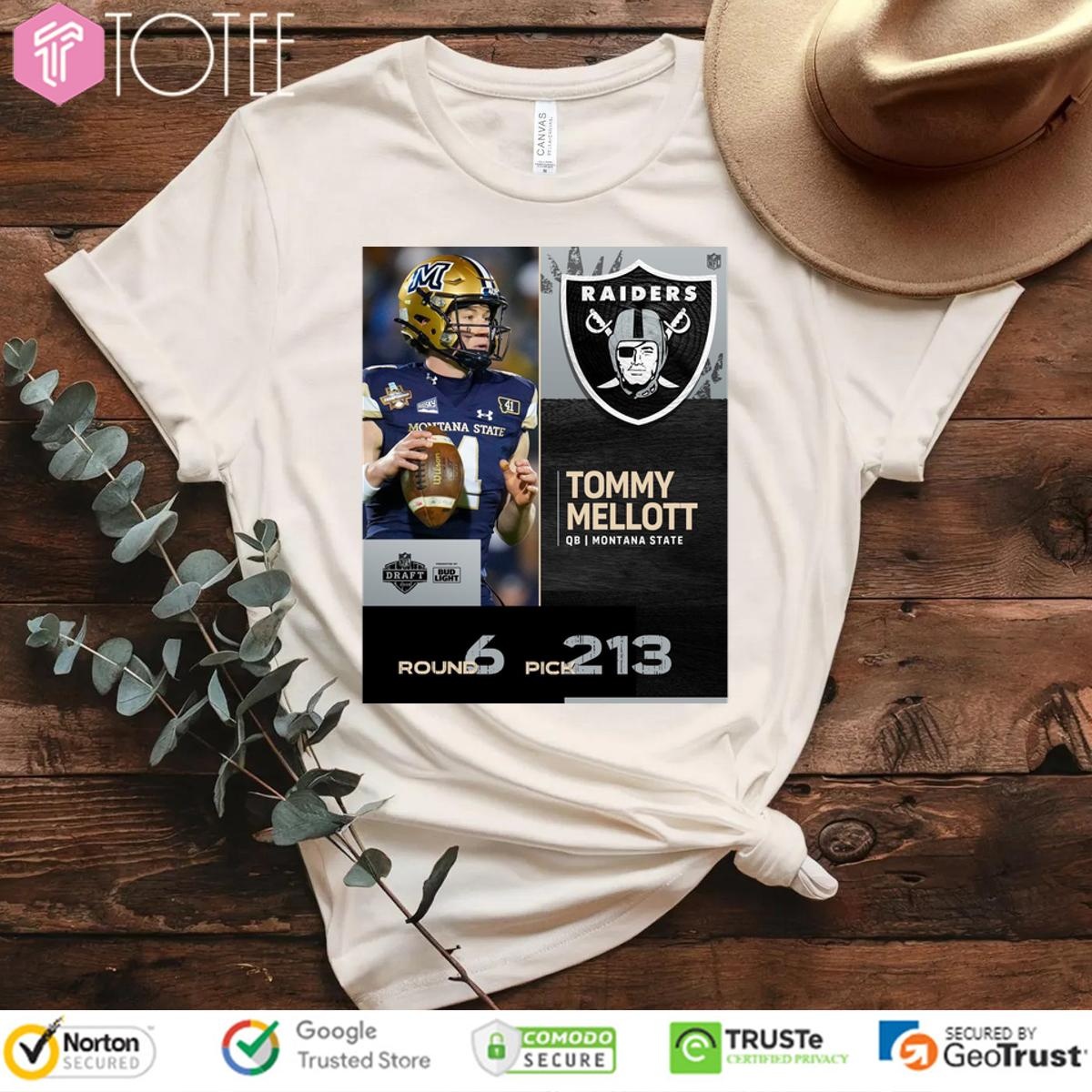 Las Vegas Raiders Pick Tommy Mellott With No. 213 2025 Nfl Draft T- T-shirt