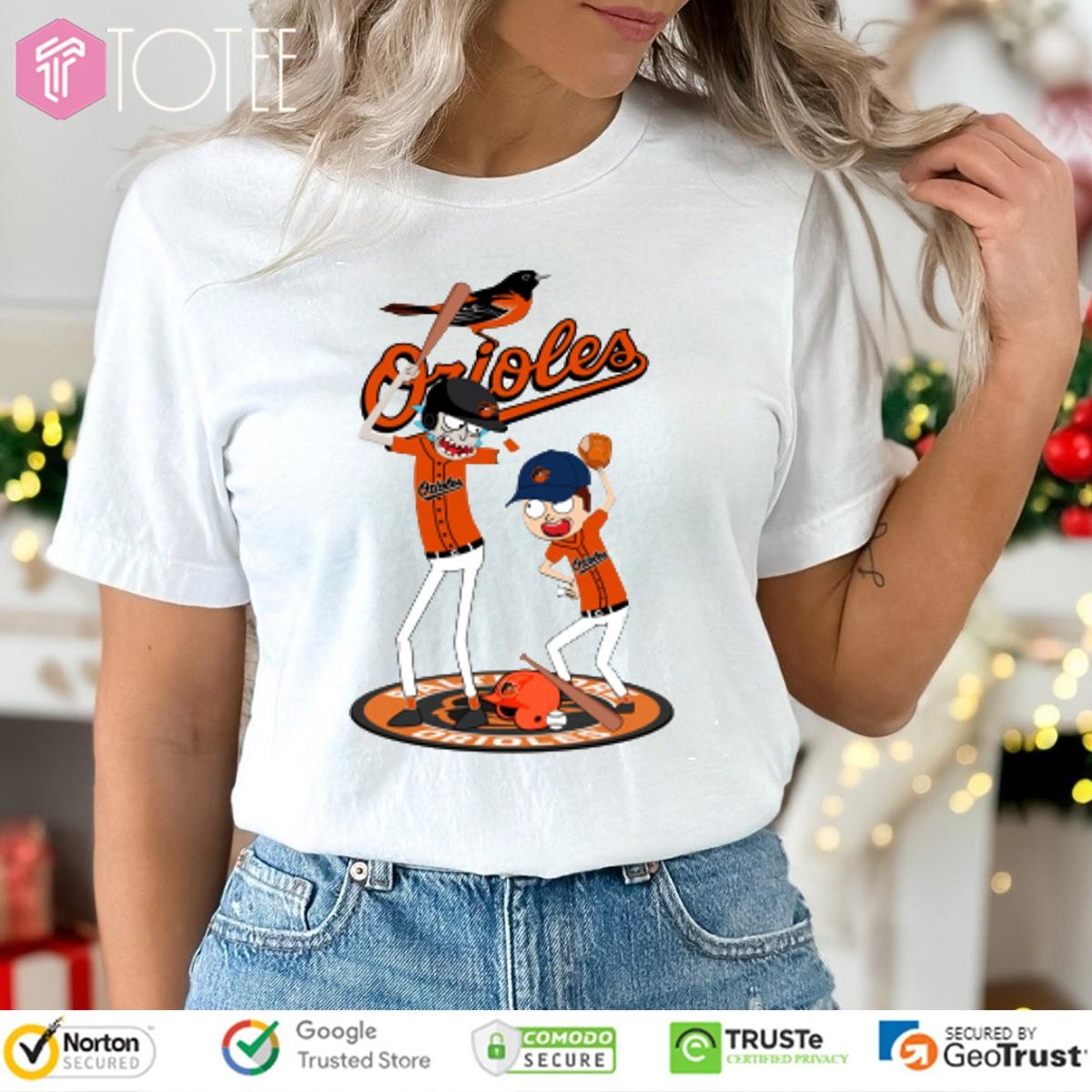 Rick And Morty Baltimore Orioles Baseball T-shirt