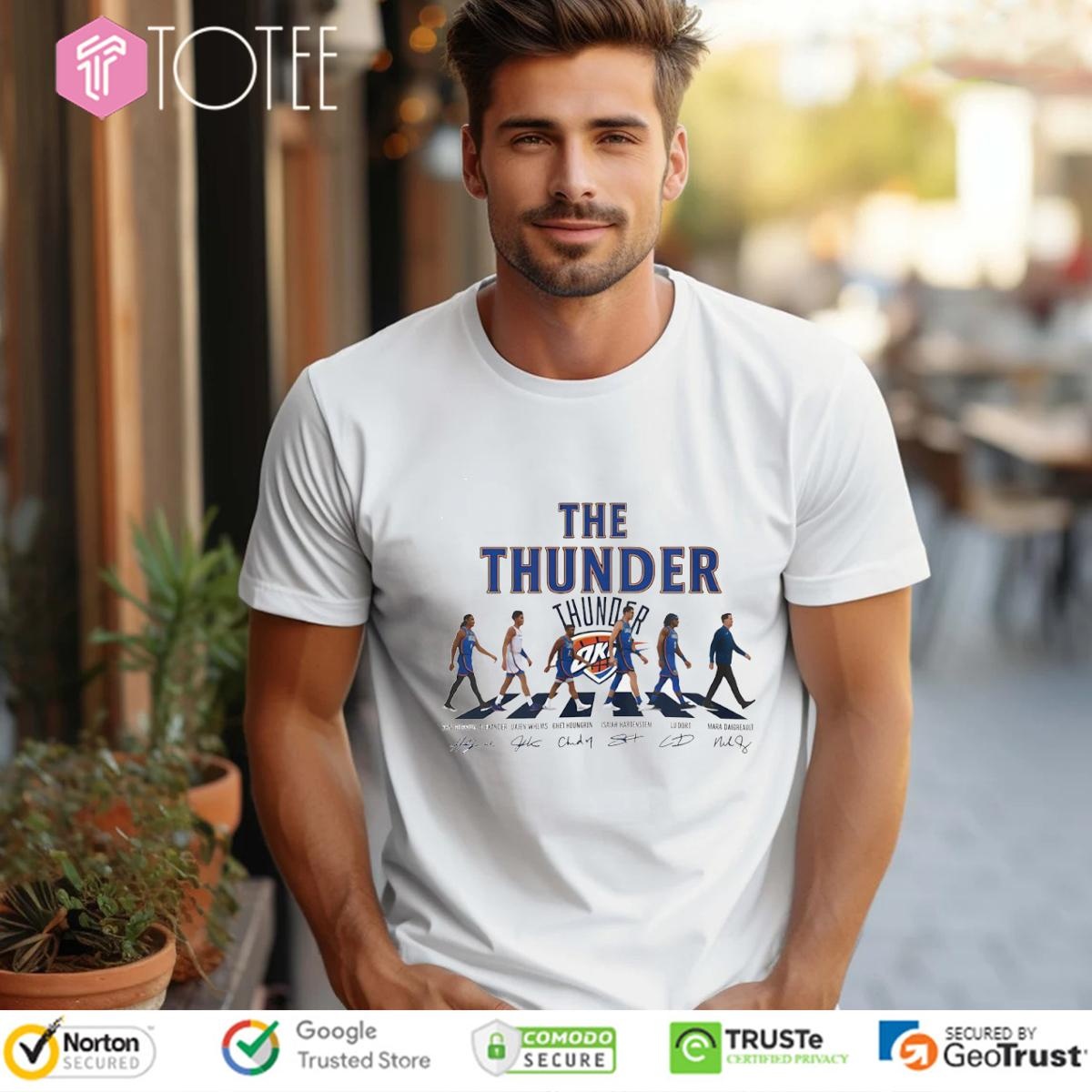 The Thunder Nba Abbey Road Oklahoma City Thunder Signatures T-shirt
