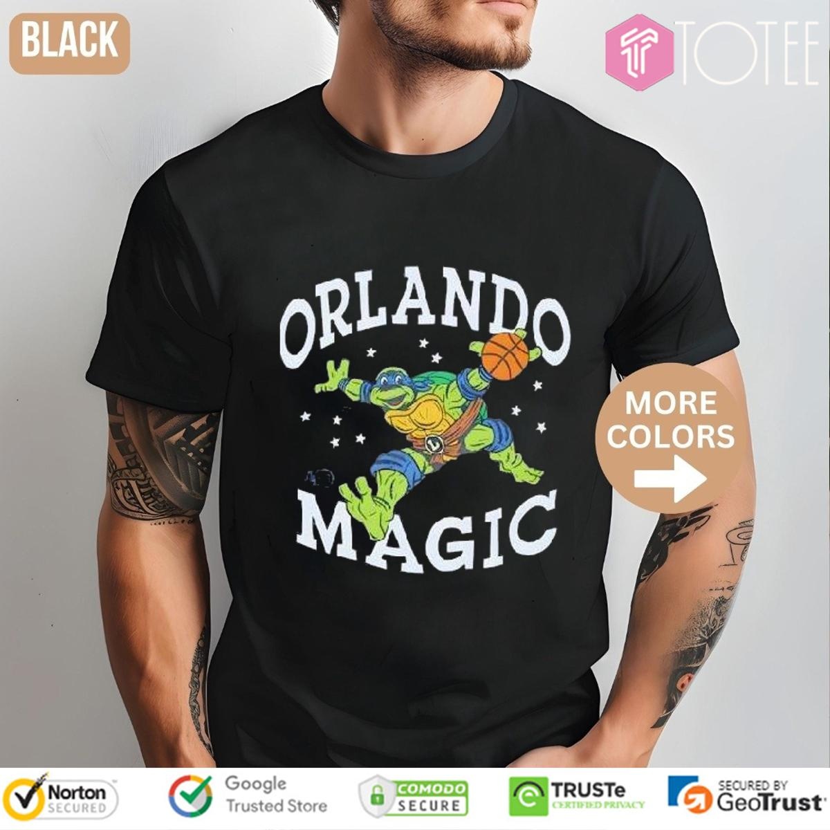 Orlando Magic Basketball Parody Tmnt Leonardo Ninja Turtles T-shirt