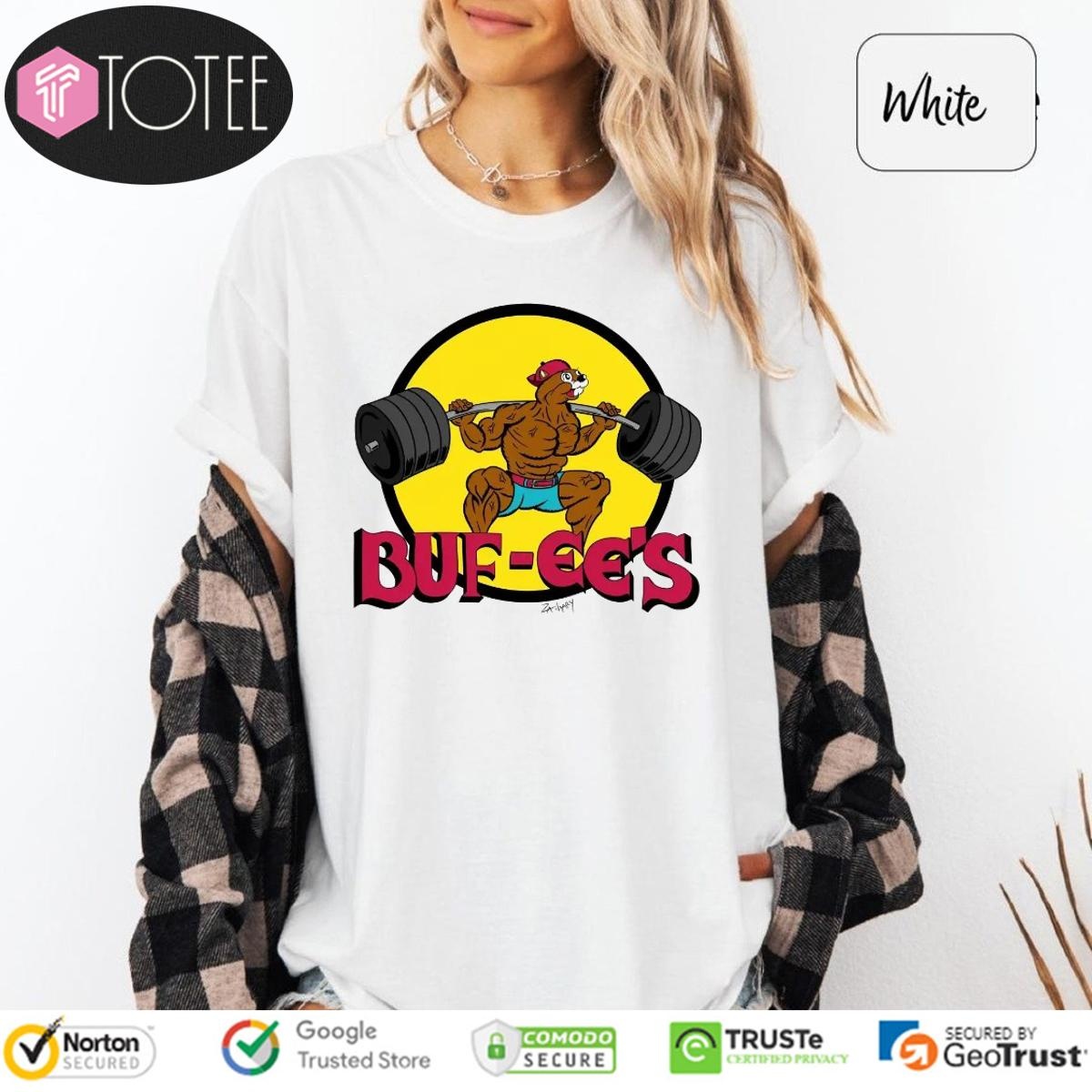 Buf-Ees Parody Buc-Ees Weightlifting T-shirt