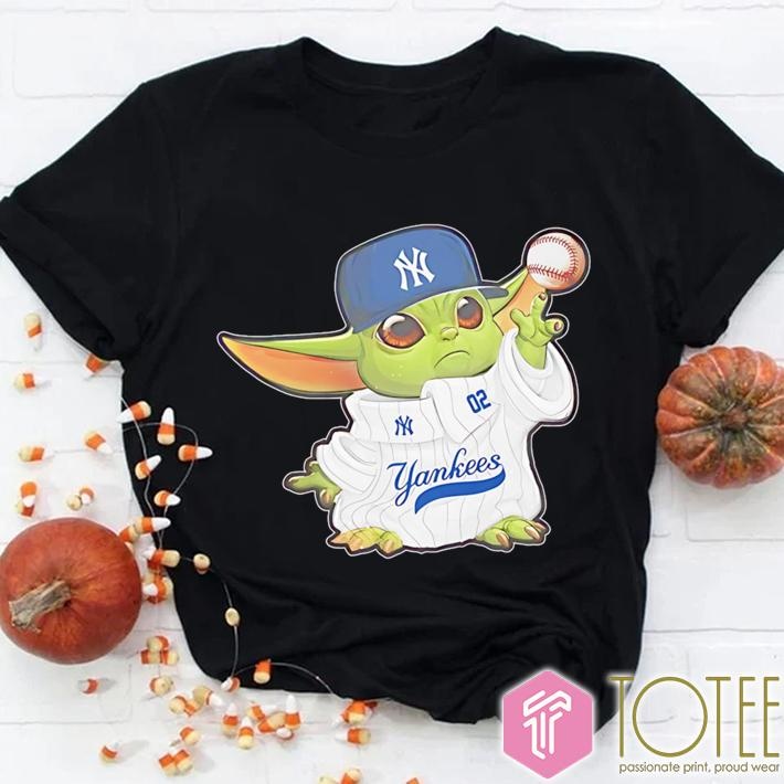 Grogu Touch New York Yankees Baseball T-shirt