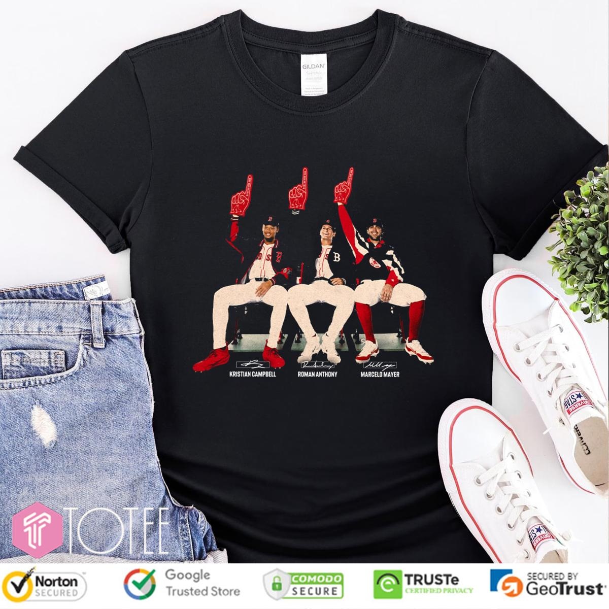 Kristian Campbell Roman Anthony Marcelo Mayer Red Sox Prospects Signatures T-shirt