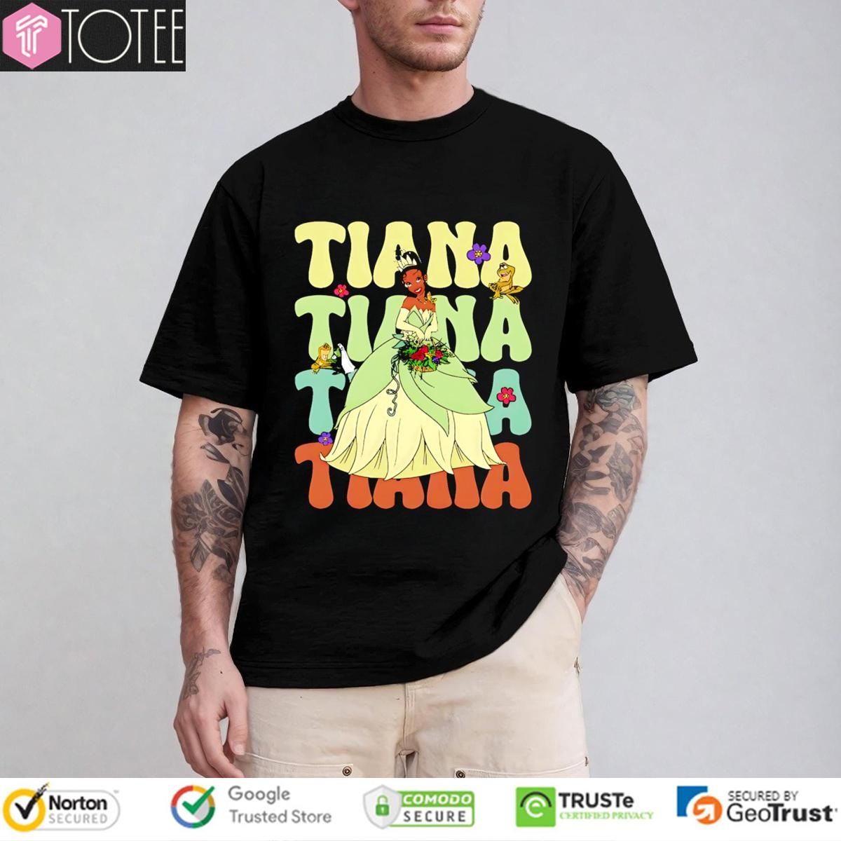 Tiana Disney Cartoon Cute Vintage T-shirt