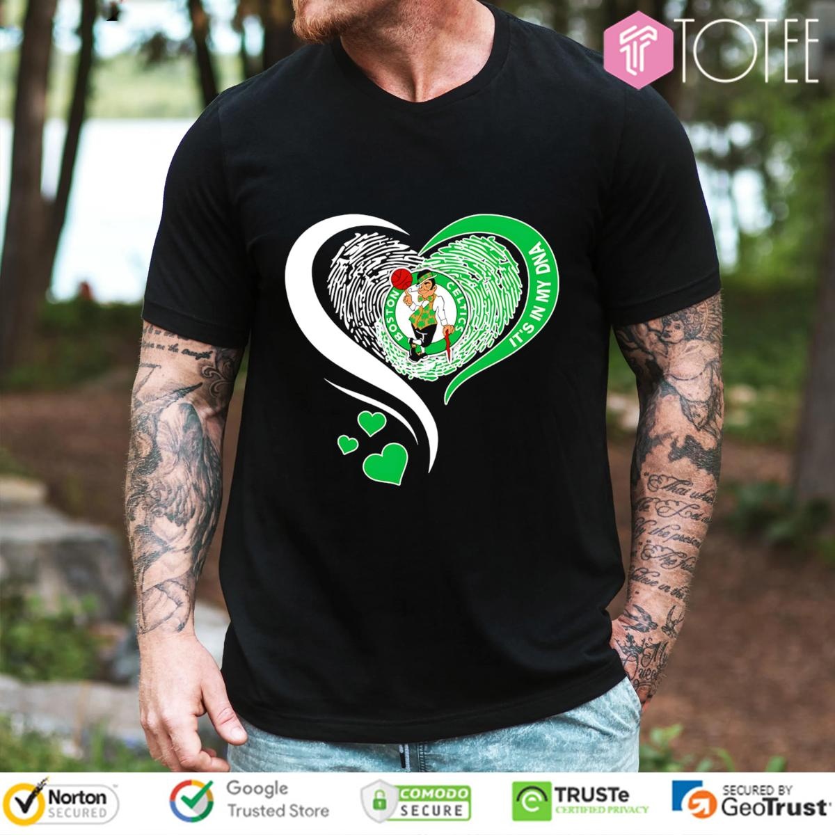 Its In My Dna Boston Celtics Nba Basketball Heart T-shirt