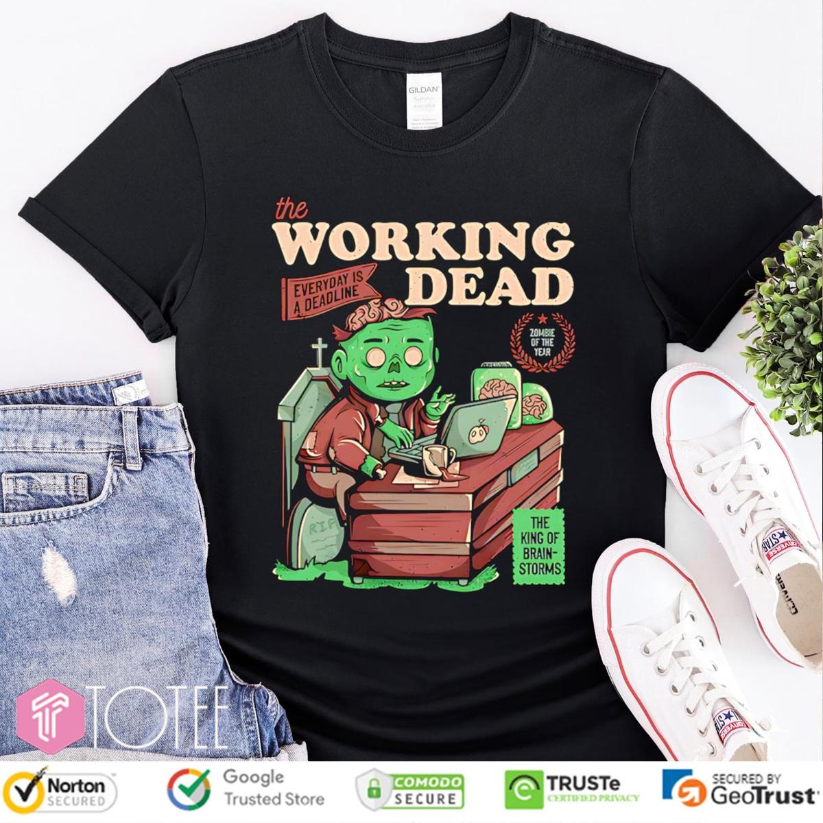 The Working Dead Parody The Walking Dead T-shirt