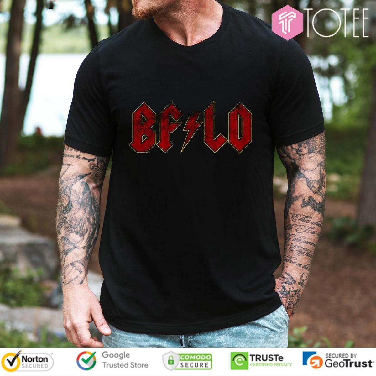Buffalo Rocks Parody Acdc Logo T-shirt
