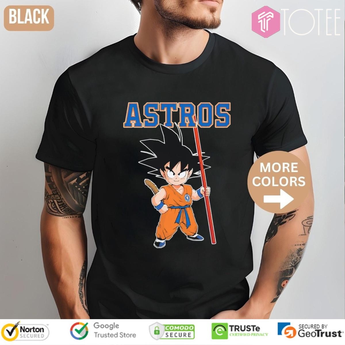 Dragon Ball Z Goku Houston Astros Baseball T-shirt