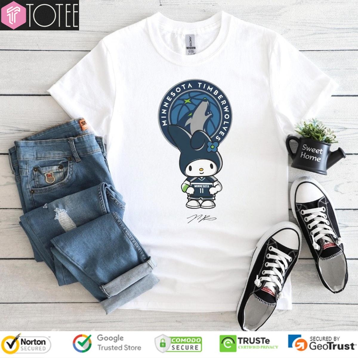 Minnesota Timberwolves Naz Reid Hello Kitty Signature T-shirt