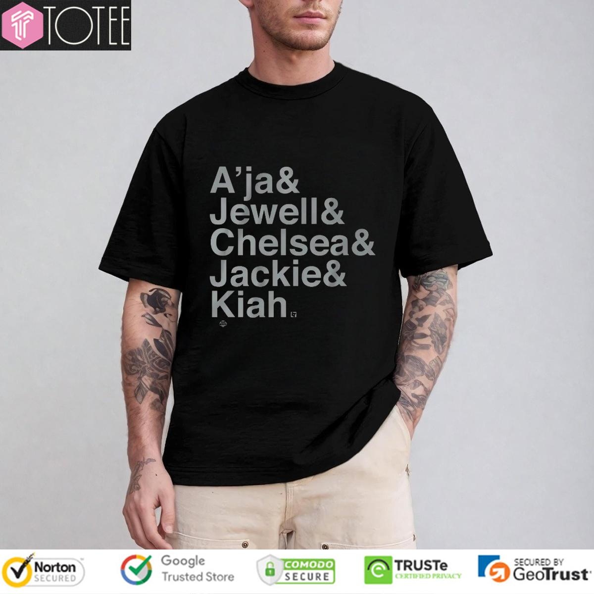 Las Vegas Aces Players Names Aja Jewell Chelsea Jackie Kiah T-shirt