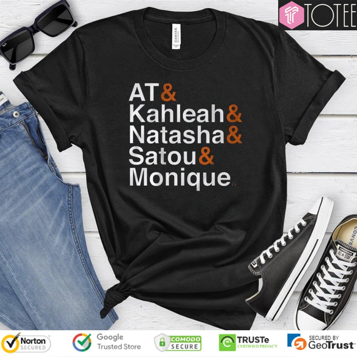 Phoenix Mercury Players Names At Kahleah Natasha Satou Monique T-shirt