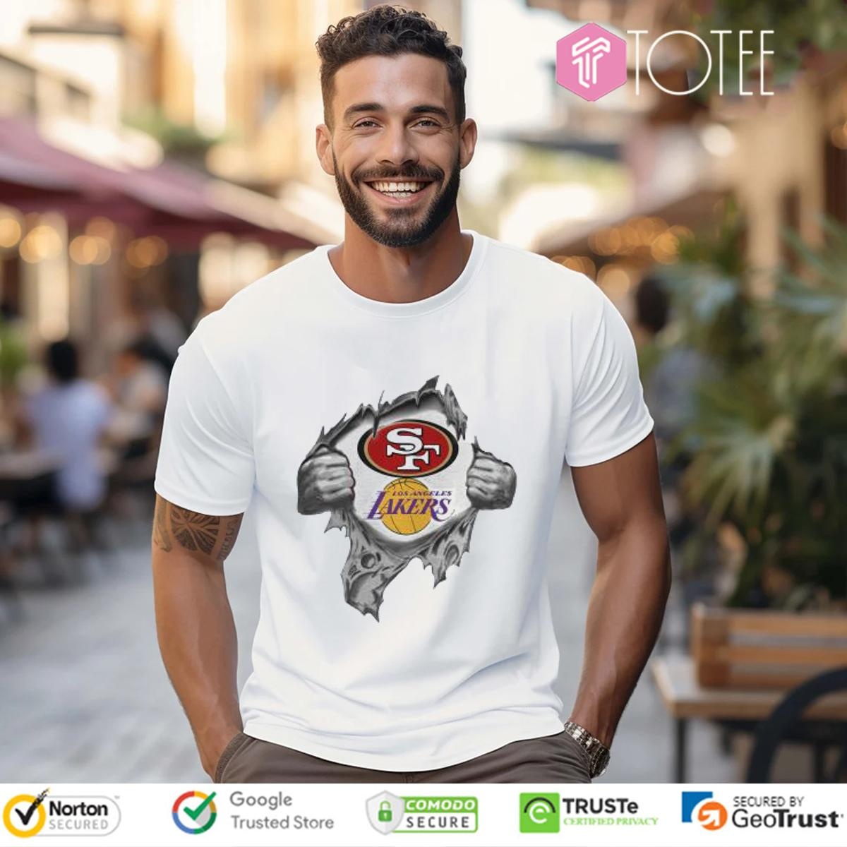 Inside Me San Francisco 49Ers Los Angeles Lakers T-shirt