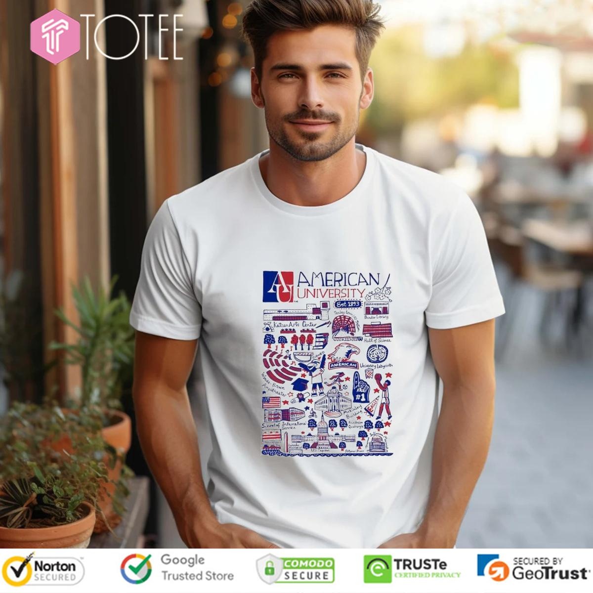 American University Art Illustration T-shirt