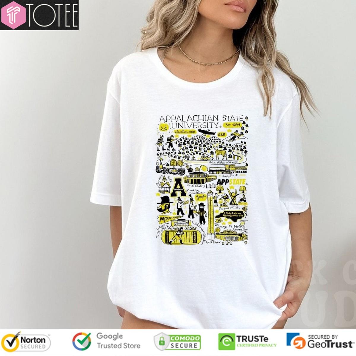 Appalachian State University Art Illustration T-shirt