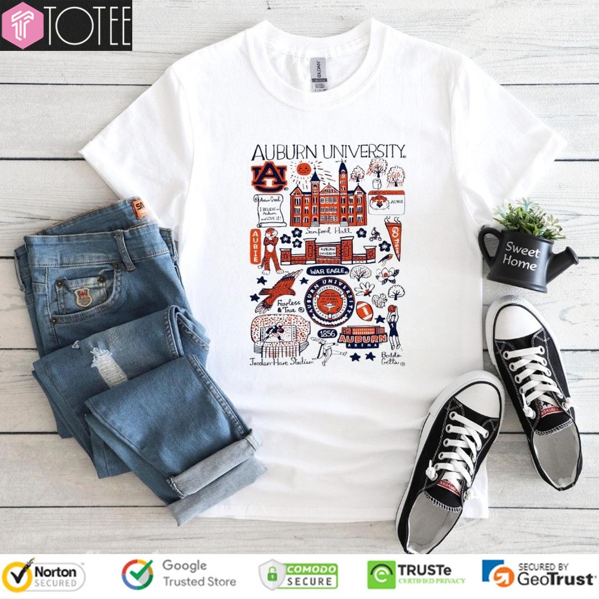 Auburn University Tigers Art Illustration T-shirt