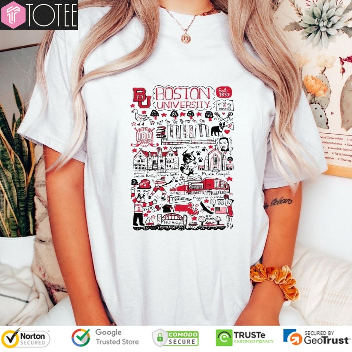Boston University Art Illustration T-shirt