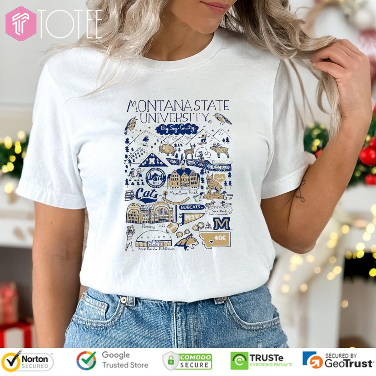 Montana State University Art Illustration T-shirt
