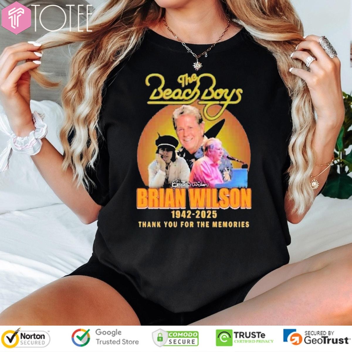 The Beach Boys Brian Wilson 1942-2025 Thank You For The Memories T-shirt