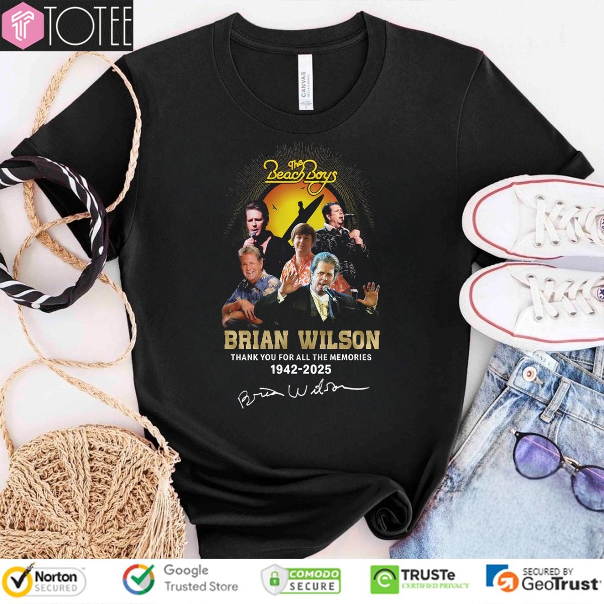 The Beach Boys Thank You For All The Memories Brian Wilson 1942-2025 T-shirt