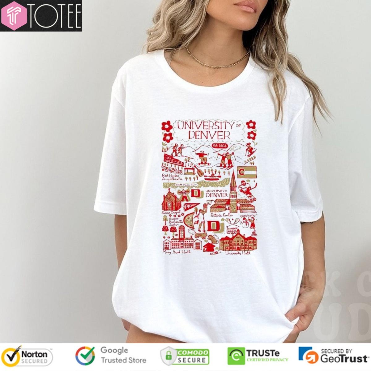 University Of Denver Art Illustration T-shirt
