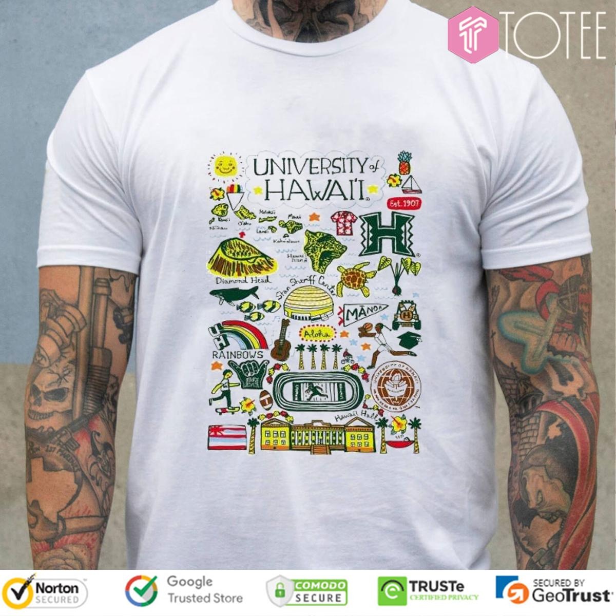 University Of Hawaii Art Illustration T-shirt