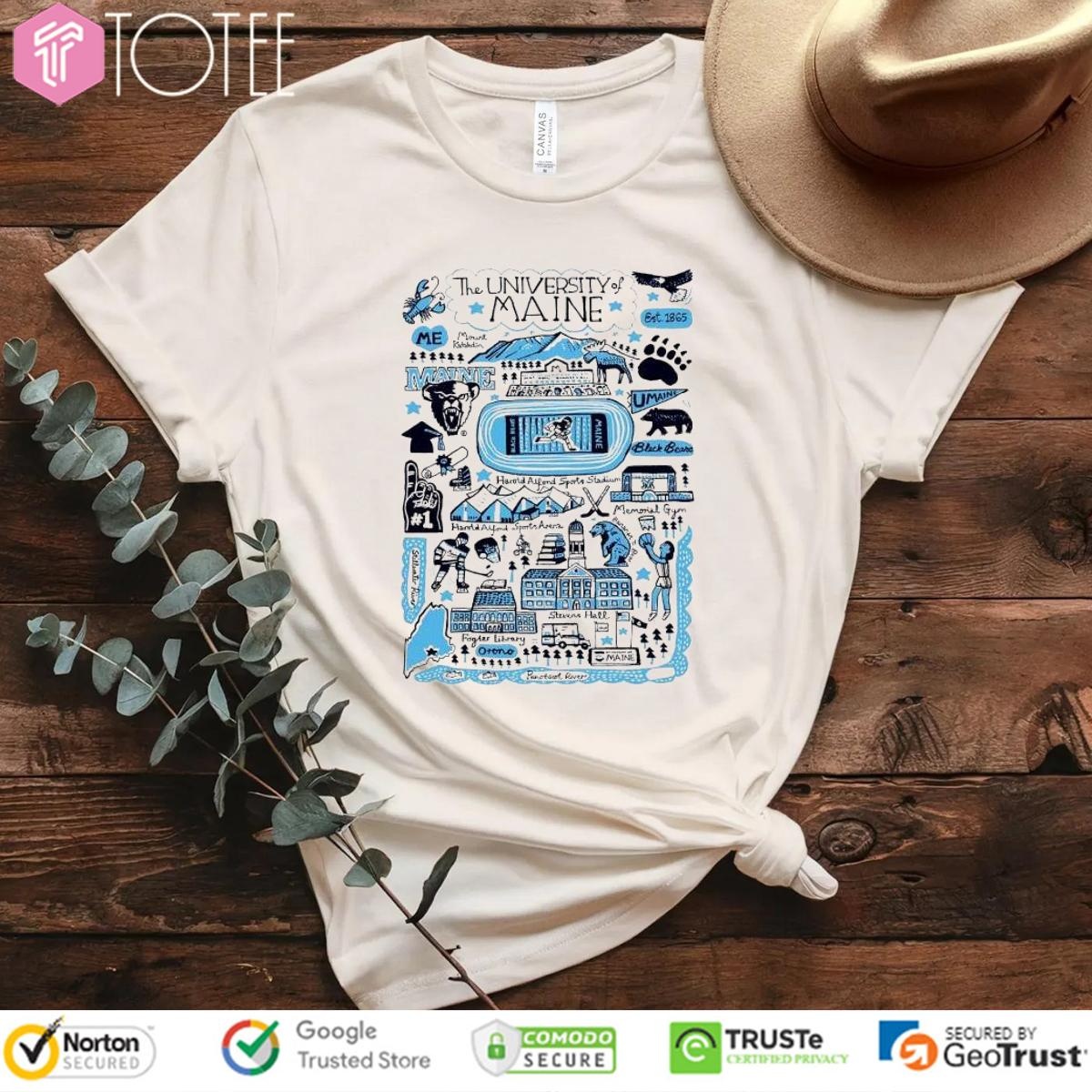 University Of Maine Art Illustration T-shirt