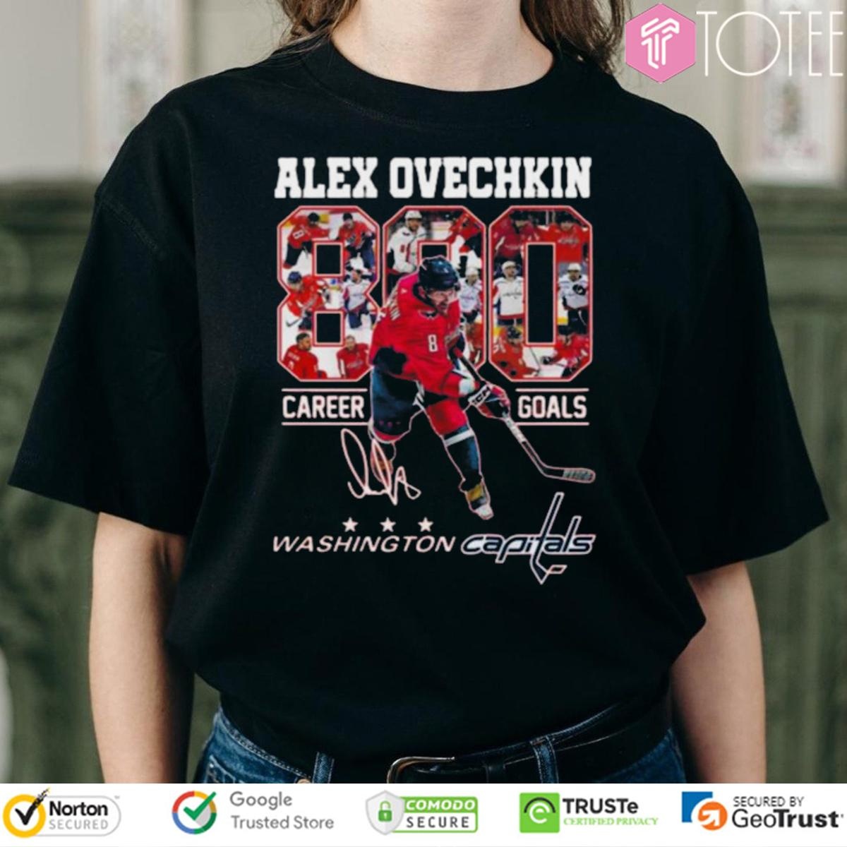 Alex Ovechkin 890 Career Goals Washington Capitals Signature T-shirt