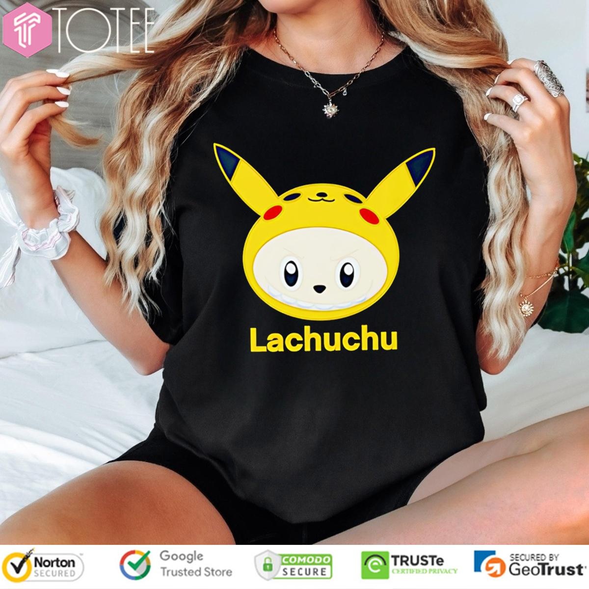 Lachuchu Parody Pikachu Labubu Pokemon T-shirt