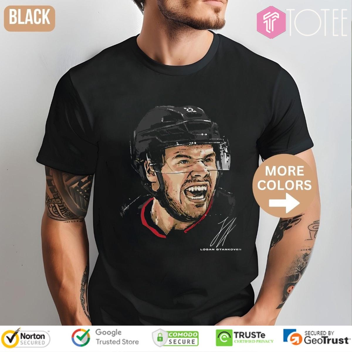 Logan Stankoven Carolina Hurricanes Hockey Signature T-shirt