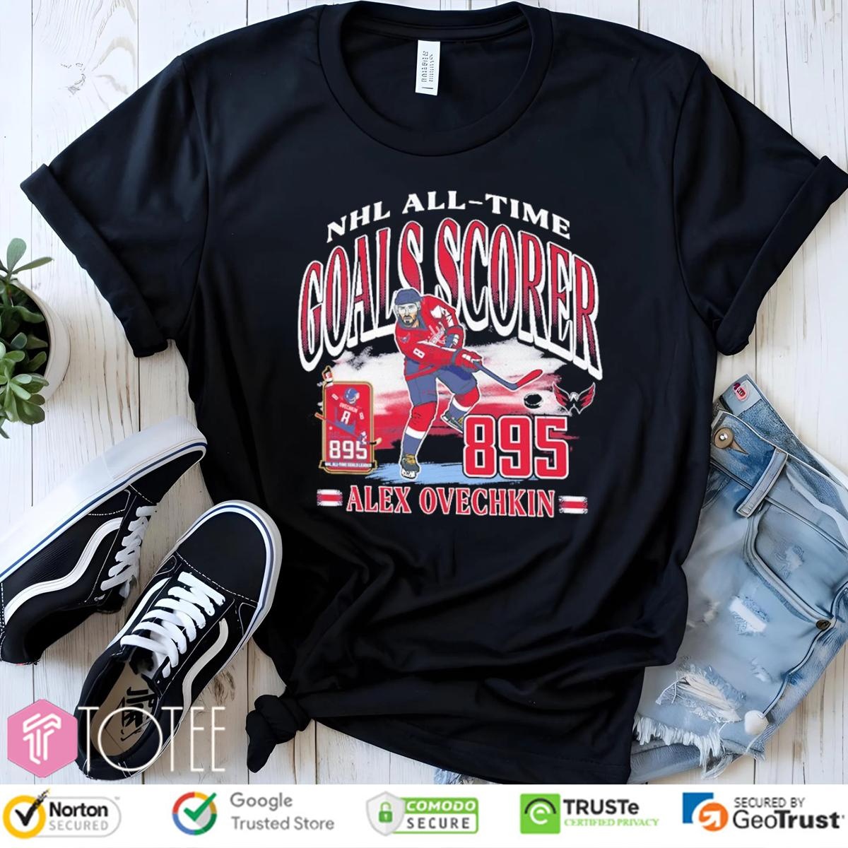Nhl All-Time Goals Scorer Alex Ovechkin 895 Washington Capitals Hockey T-shirt