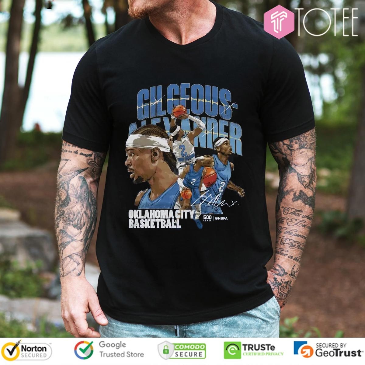 Shai Gilgeous-Alexander Oklahoma City Thunder Basketball Signature T-shirt