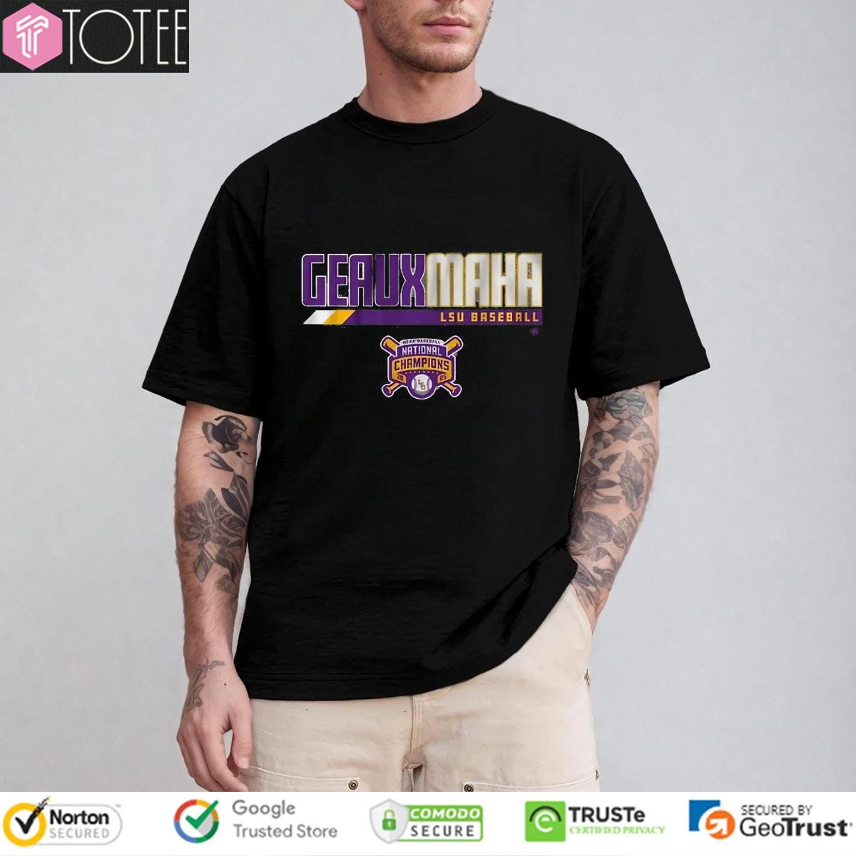 Tigers Baseball Geauxmaha 2025 National Champions T-shirt