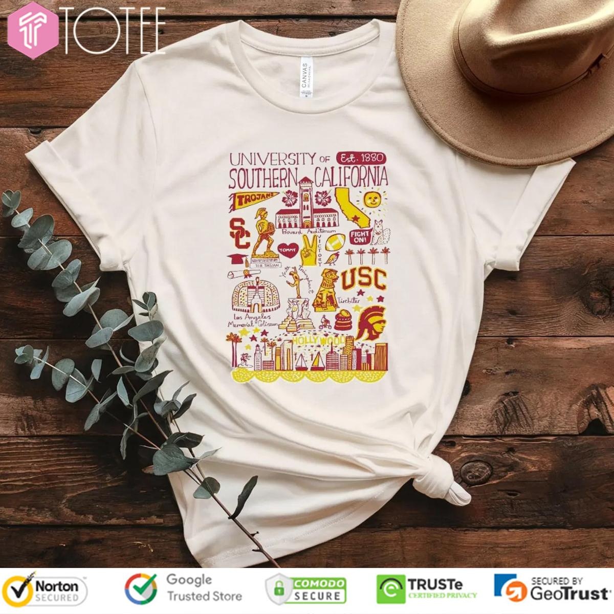 University Of Southern California Art Illustration T-shirt