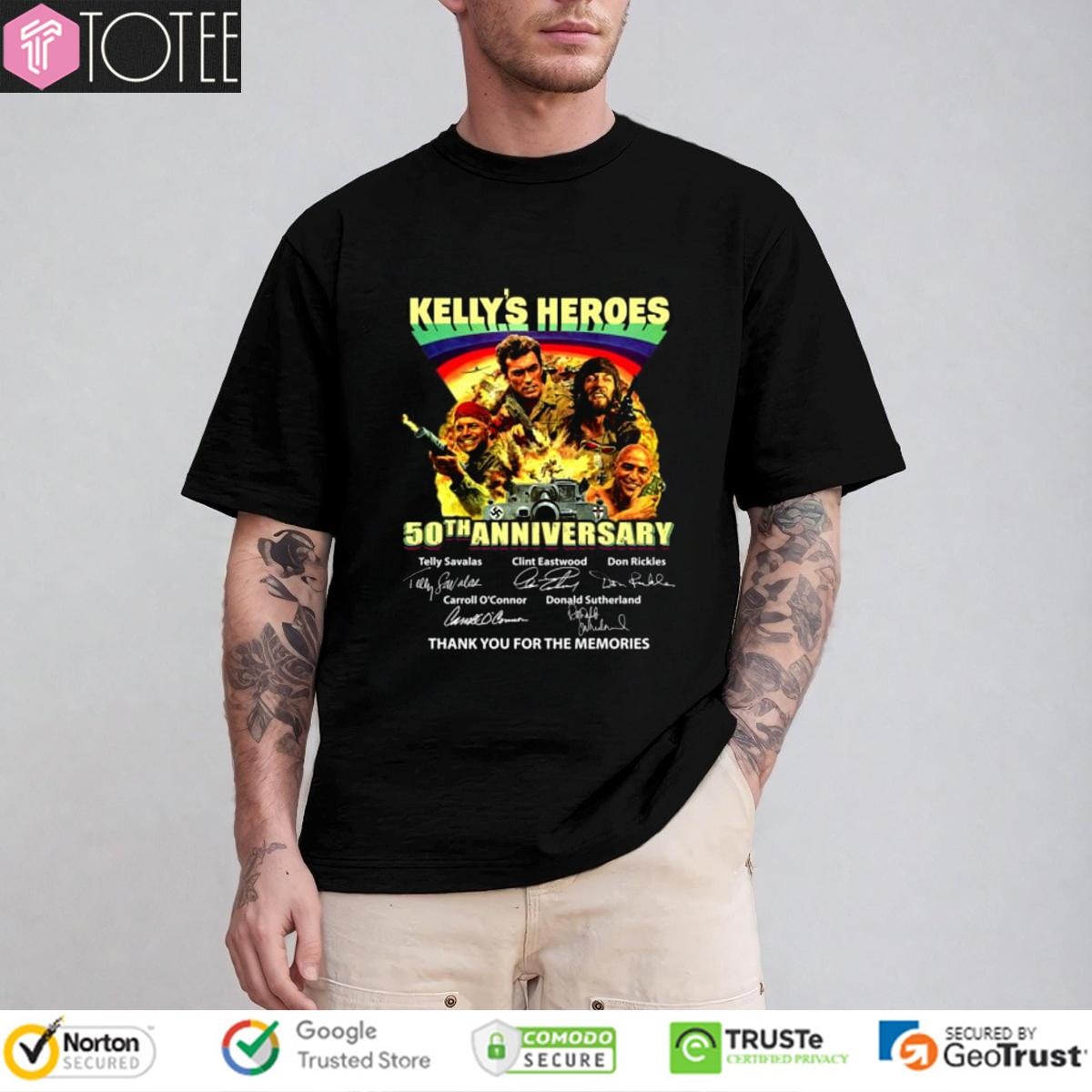 50Th Anniversary Kellys Heroes Signatures T-shirt