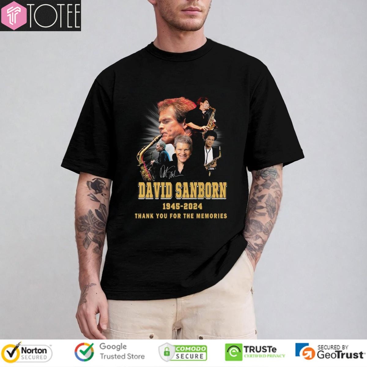 David Sanborn 1945-2024 Signature T-shirt