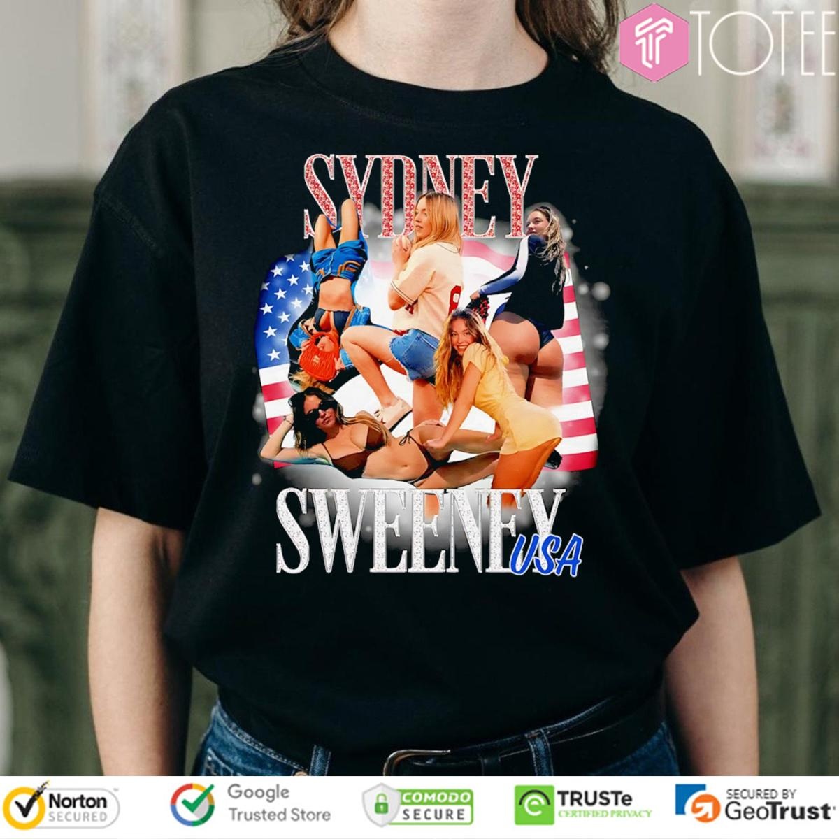Sydney Sweeney Usa 4Th Of July American Flag T-shirt