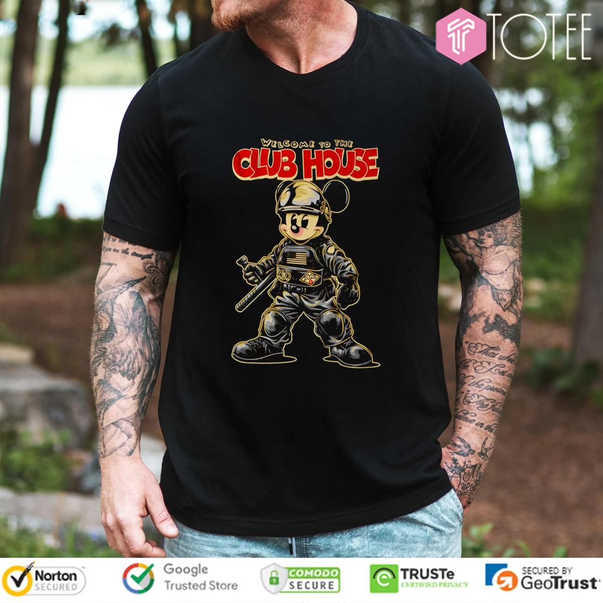 Military Mickey Mouse Welcome To The Club House T-shirt