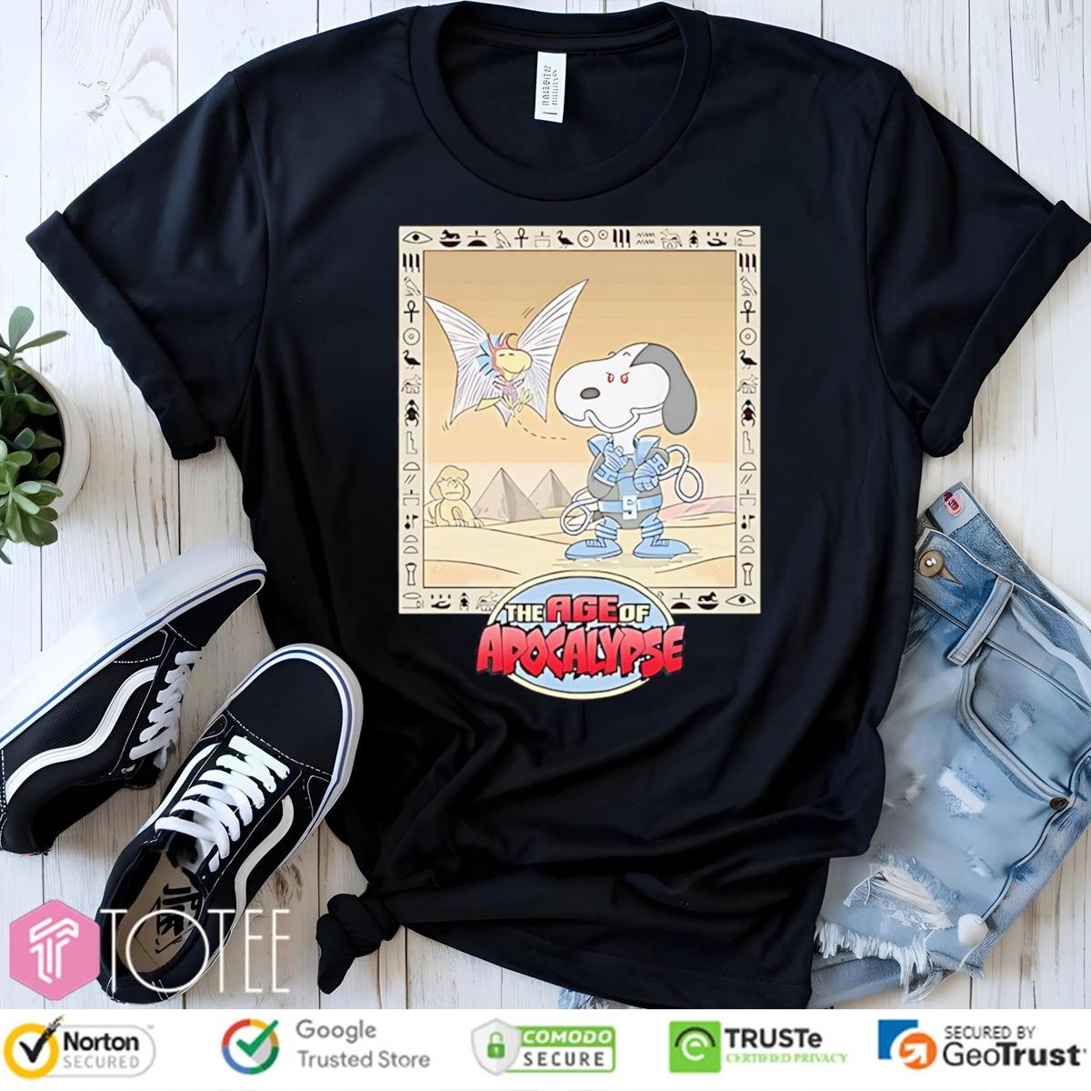 Snoopacolypse Parody Snoopy Woodstock The Age Of Apocalypse X-Men Marvel T-shirt